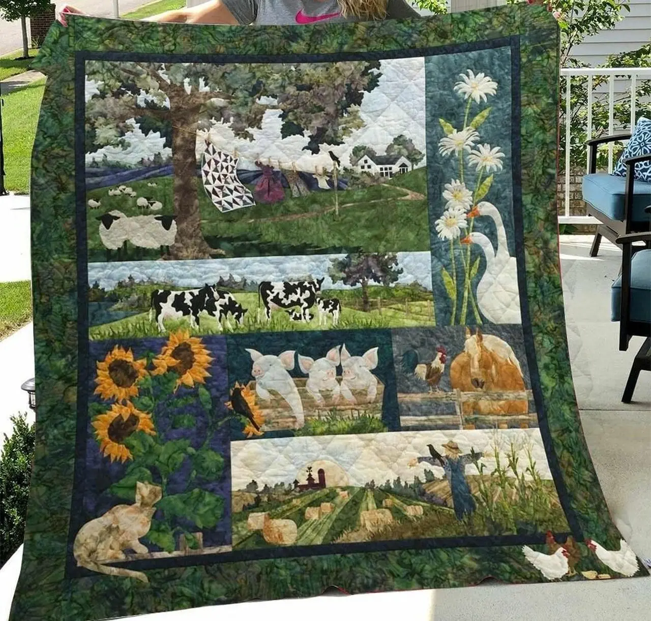 Farm Quilt Blanket Dhc0910770Vt and Home Decor