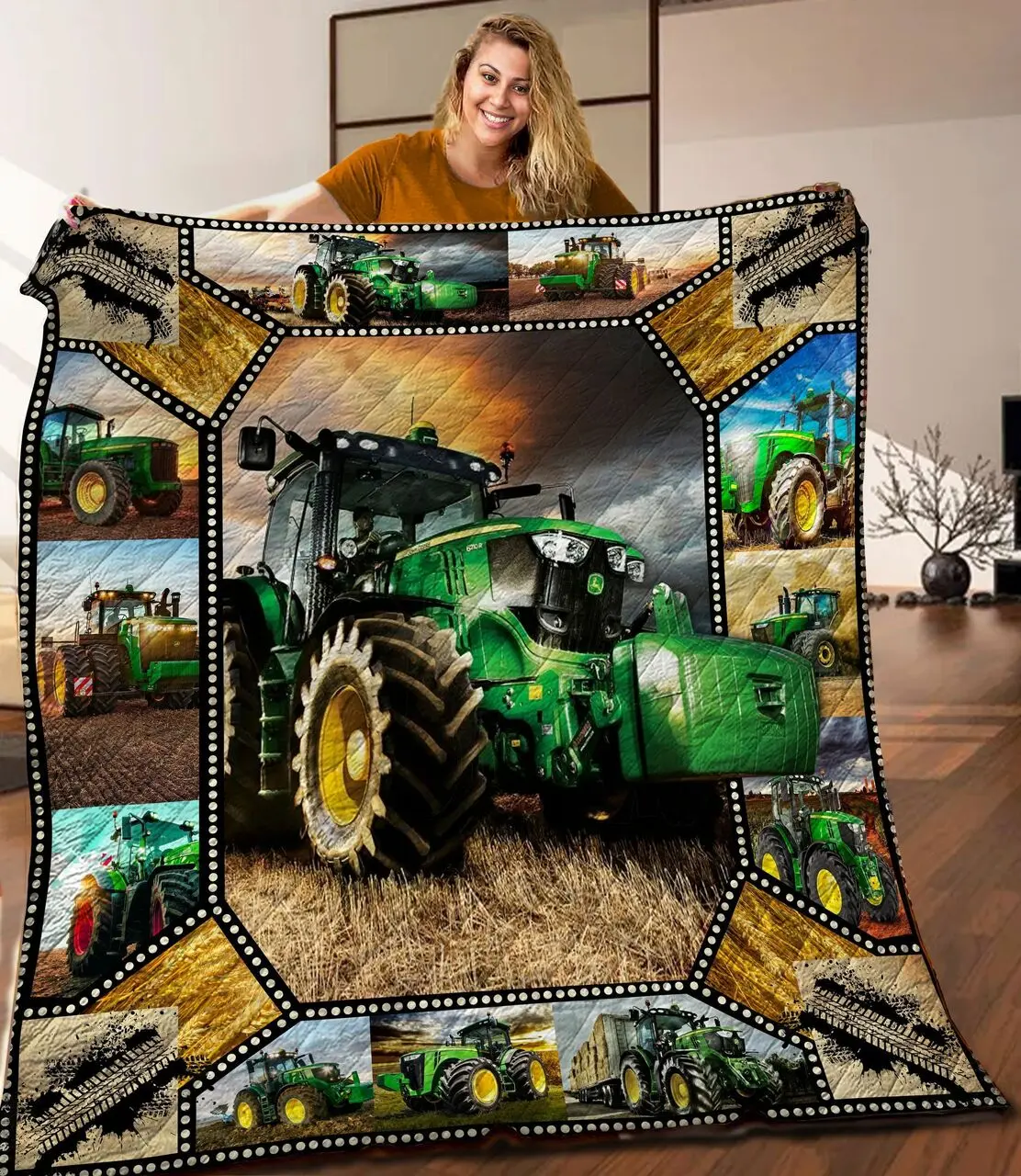 Farmer Quilt Blanket HHH020302TH and Home Decor