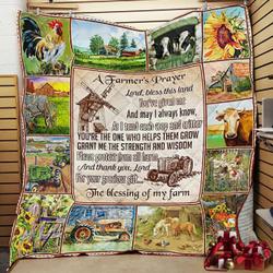 Farmers Prayer Quilt Blanket ABC07111692 and Home Decor
