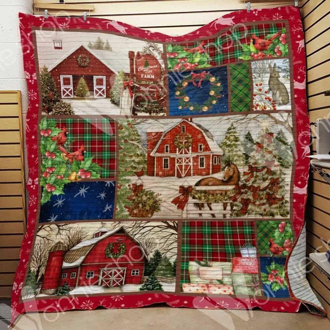 Farmhouse Christmas Hur Quilt Cysikx and Home Decor