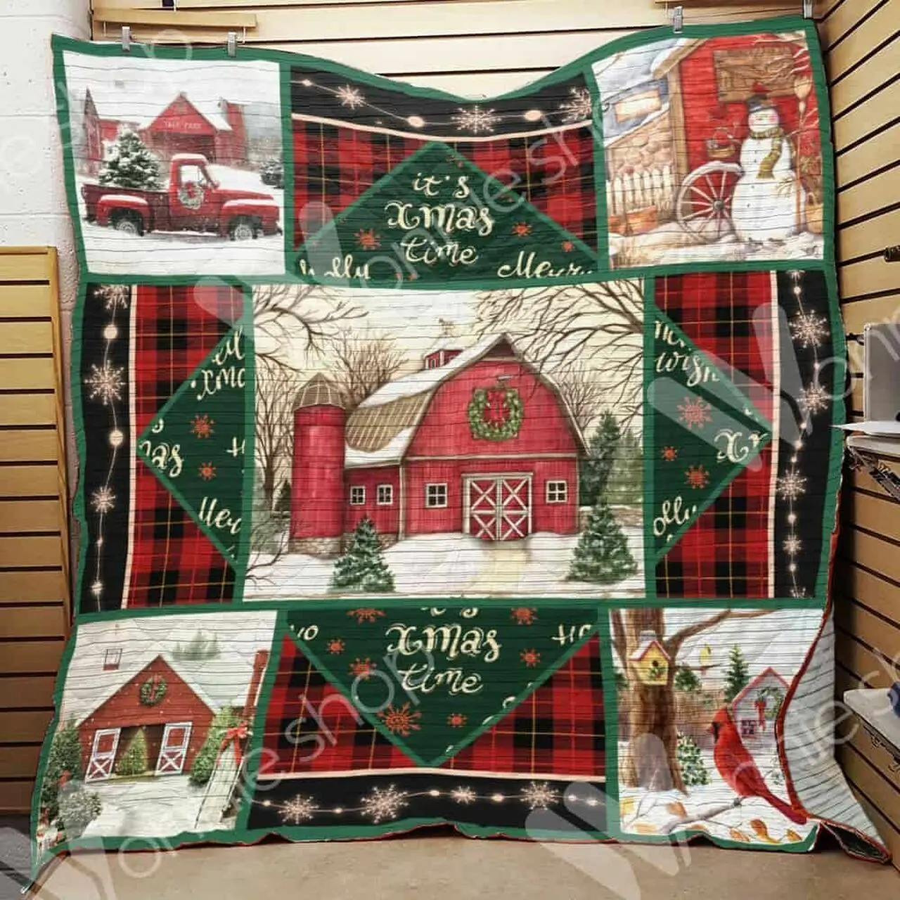 Farmhouse Christmas Hur Quilt Cysixm and Home Decor