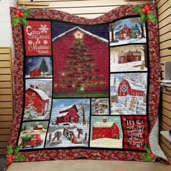 Farmhouse Christmas Quilt Blanket ABC07112427 and Home Decor