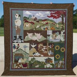 Farming Life DHCDHC DT0910 Quilt Blanket and Home Decor