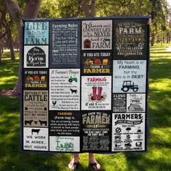 Farming Printed Quilt Blanket Dhc1501615Vt and Home Decor