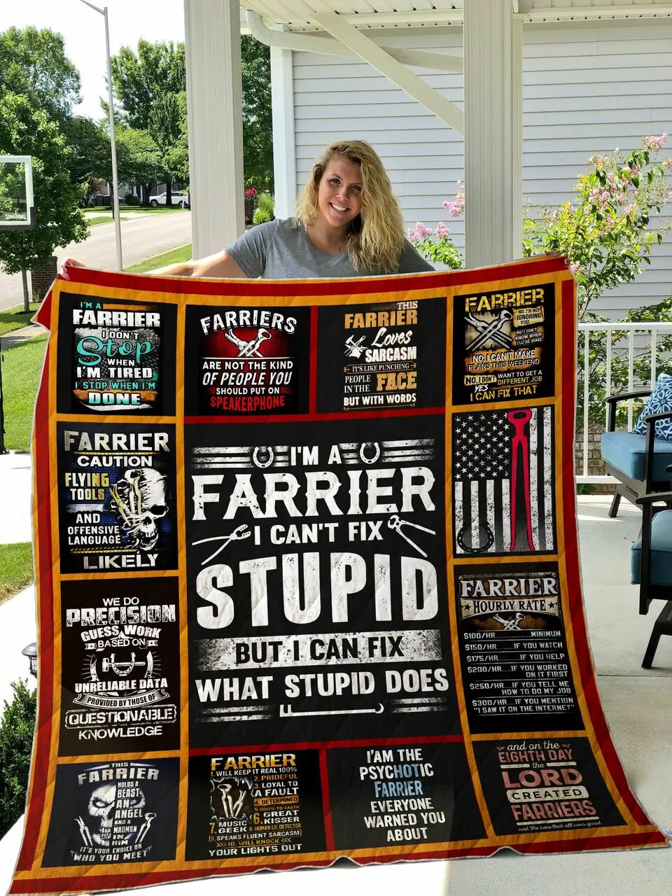 Farrier Printed Quilt Blanket Dhc1501573Vt and Home Decor