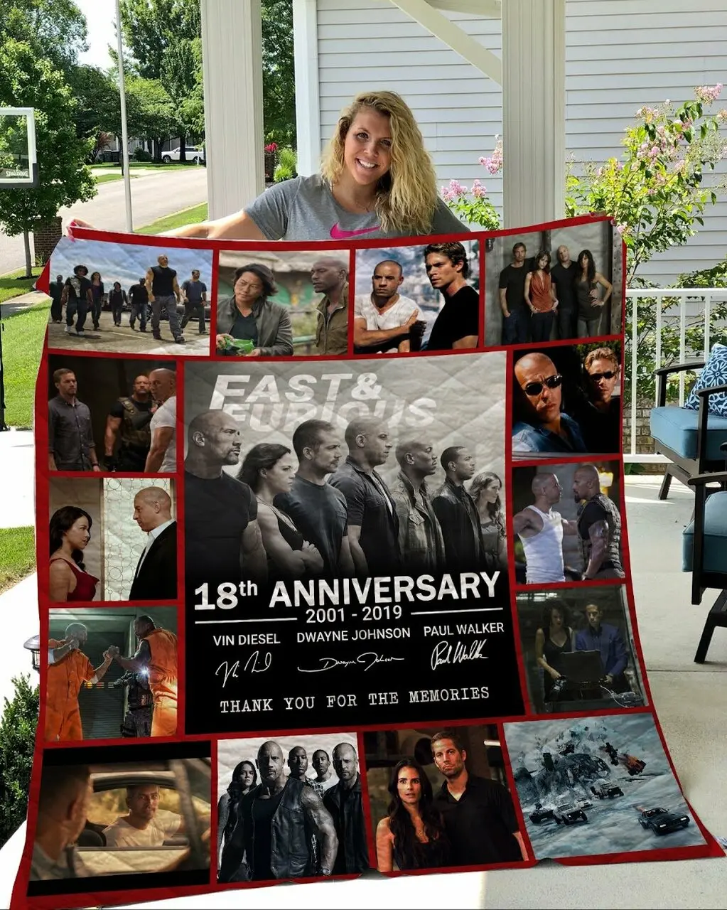 Fast And Furious 18Th Anniversary Quilt Blanket Quilt and Home Decor