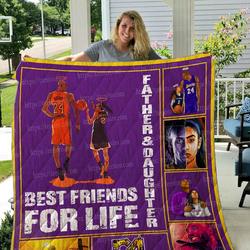 Father & Daughter Kobe Quilt Blanket 01 and Home Decor