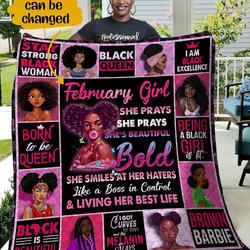 February Black Girl Quilt and Home Decor