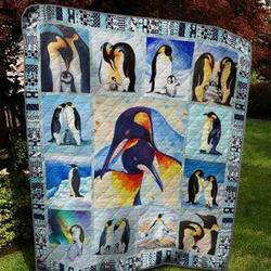Feeling In Love Penguin Quilt Blanket  Quilt and Home Decor