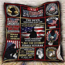 Female Veteran Proud Quilt Tt16-0208  Quilt and Home Decor