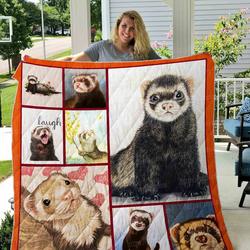 Ferret Quilt Blanket Dhc1501369Vt and Home Decor