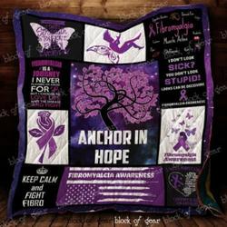 Fibromyalgia Awareness Cl2100175Mdq Quilt Blanket and Home Decor