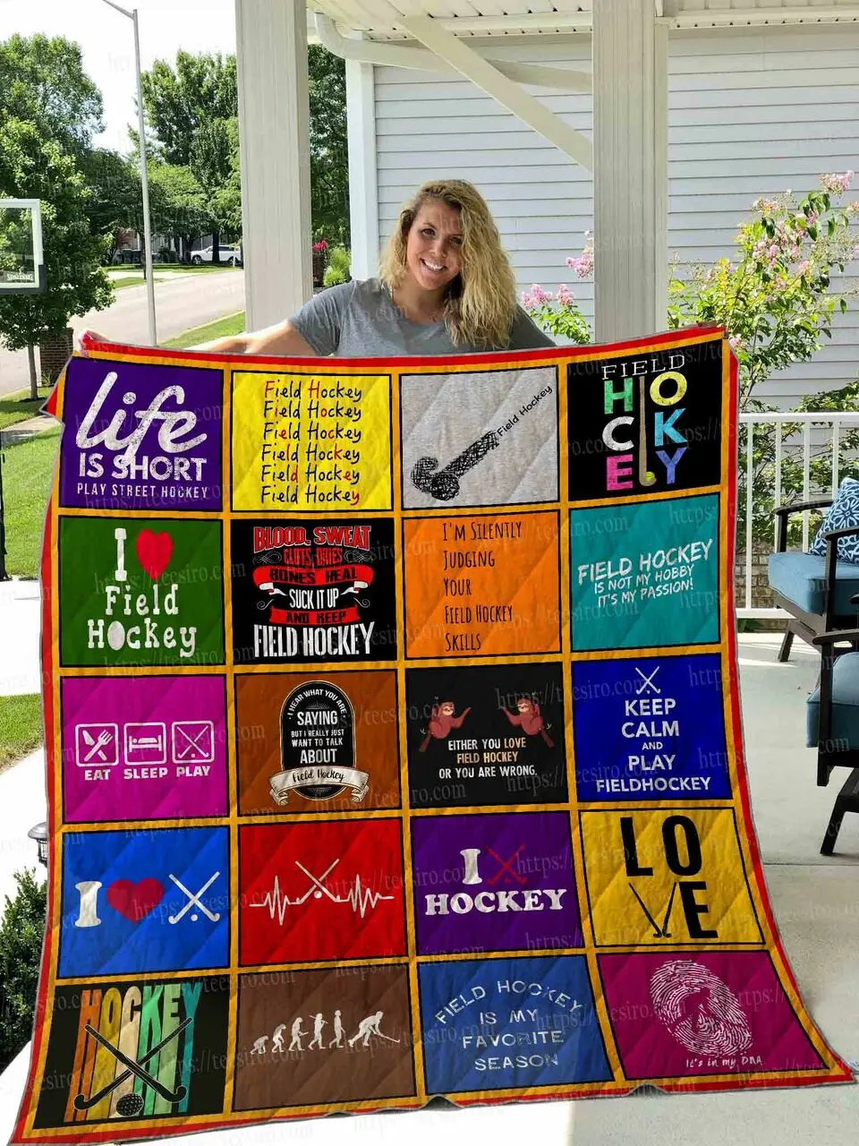 Field Hockey Quilt Blanket Dhc1501372Vt and Home Decor