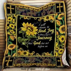 Find God In A Sunflower Cl19100316Mdq Quilt Blanket and Home Decor