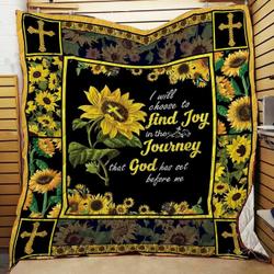 Find God In A Sunflower Quilt Blanket ABC07114027 and Home Decor