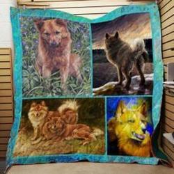 Finnish Spitz Quilt Blanket Luk6Dm Dhc0301939Dd and Home Decor