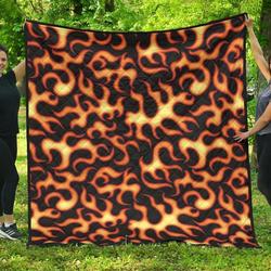 Fire Flame Dark Pattern DHCDHC DT1910 Quilt Blanket and Home Decor