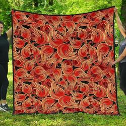 Fire Flame Pattern DHCDHC DT1910 Quilt Blanket and Home Decor