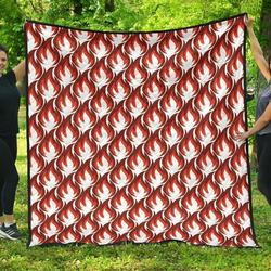 Fire Flame Symbol Design Pattern DHCDHC DT1910 Quilt Blanket and Home Decor