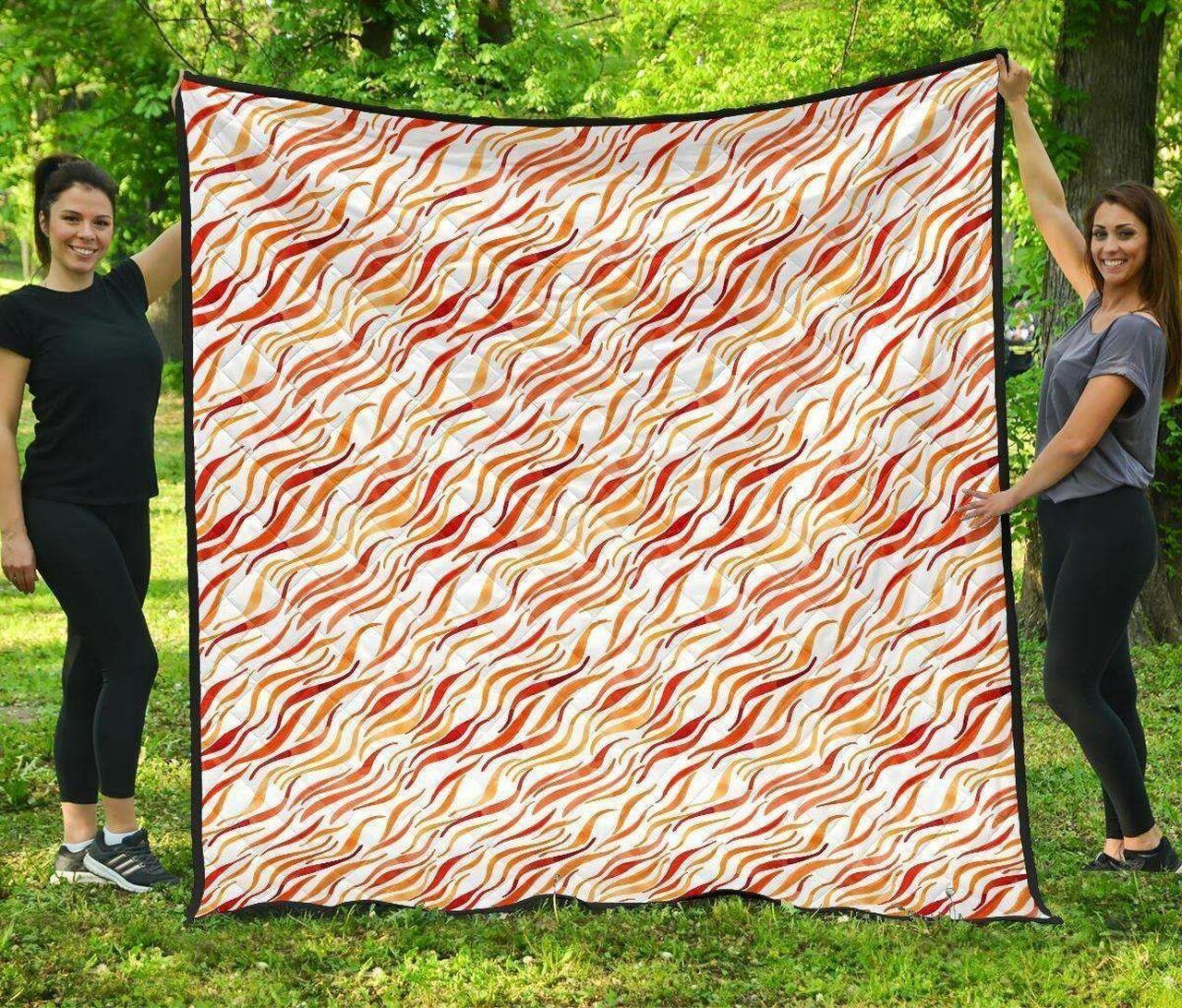 Fire Flame Watercolor Pattern DHCDHC DT1910 Quilt Blanket and Home Decor