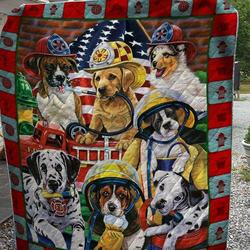 Firefighter Ah Quilt Derqge and Home Decor