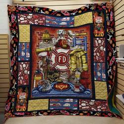 Firefighter Ah Quilt Derqnt and Home Decor
