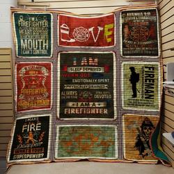 Firefighter Ah Quilt Derqrz and Home Decor
