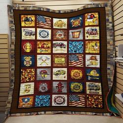 Firefighter Ah Quilt Derqxo and Home Decor