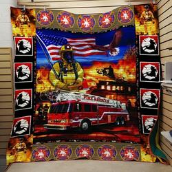 Firefighter Ah Quilt Derqye and Home Decor