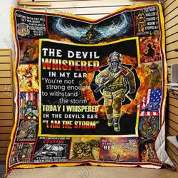 Firefighter Cl14100206Mdq Quilt Blanket and Home Decor