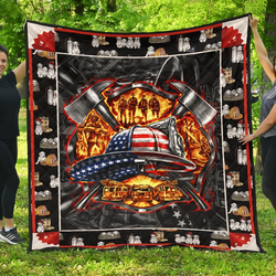Firefighter Cl14100207Mdq Quilt Blanket and Home Decor