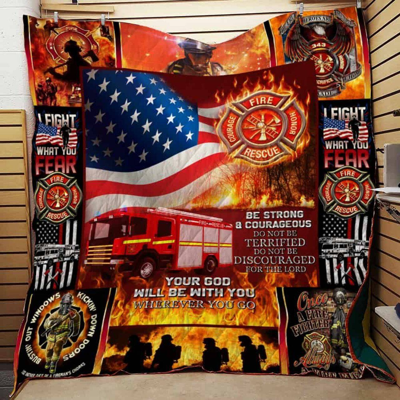 Firefighter Cl22100191Mdq Quilt Blanket and Home Decor