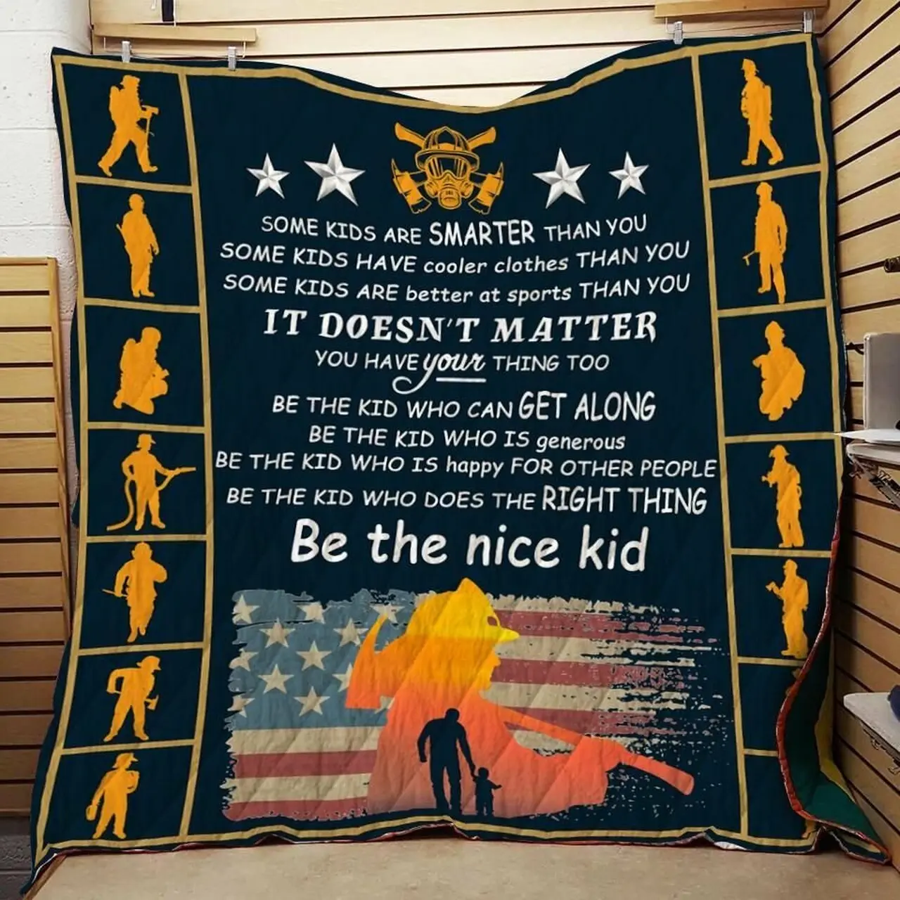 Firefighter Cla1010271Q Quilt Blanket and Home Decor