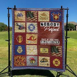 Firefighter DHCCNA0909 Quilt Blanket and Home Decor