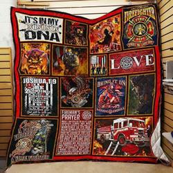 Firefighter First In Last Out Quilt Blanket ABC07113571 and Home Decor