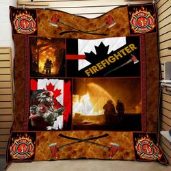 Firefighter Flag Ca Quilt Blanket  Bedding Set and Home Decor