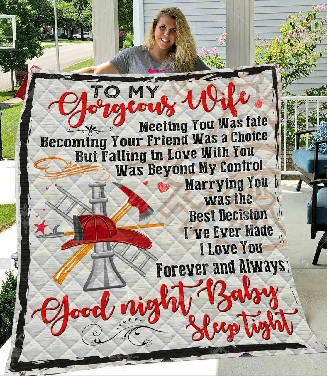 Firefighter G Quilt Pe and Home Decor
