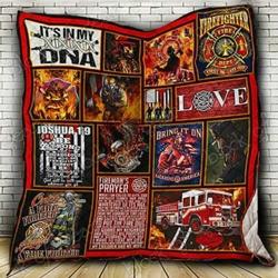 Firefighter Hur Quilt ca and Home Decor