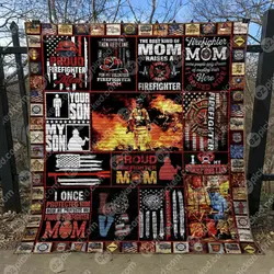 Firefighter Mom Cld150679 Quilt Blanket and Home Decor