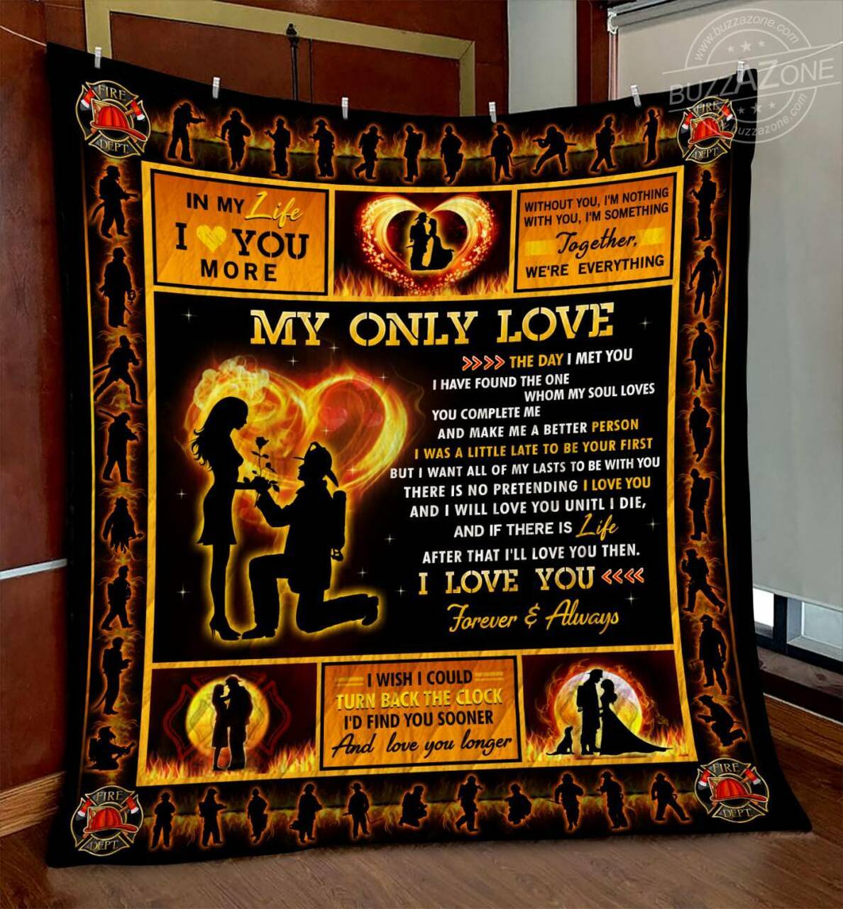 Firefighter My Love All Of My Last Quilt Cc and Home Decor
