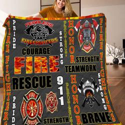 Firefighter Quilt Blanket C9B280304MI and Home Decor