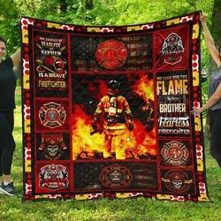 Firefighter Quilt Blanket Dhc010228Lt and Home Decor