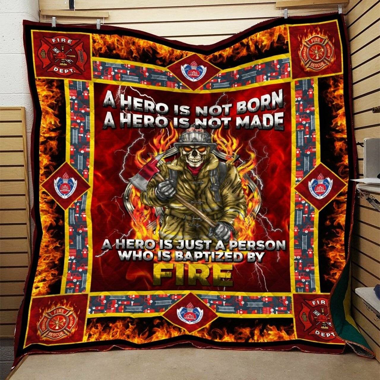 Firefighter Quilt Blanket Dhc0910588Vt and Home Decor