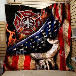 Firefighter Quilt Blanket Dhc0910593Vt and Home Decor