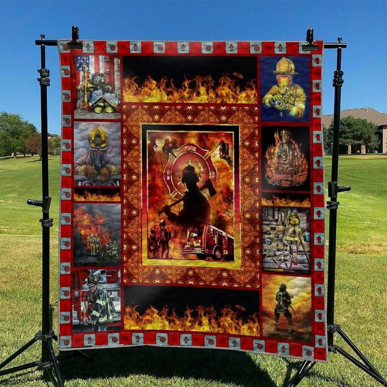 Firefighter Td2809490 Quilt Blanket and Home Decor