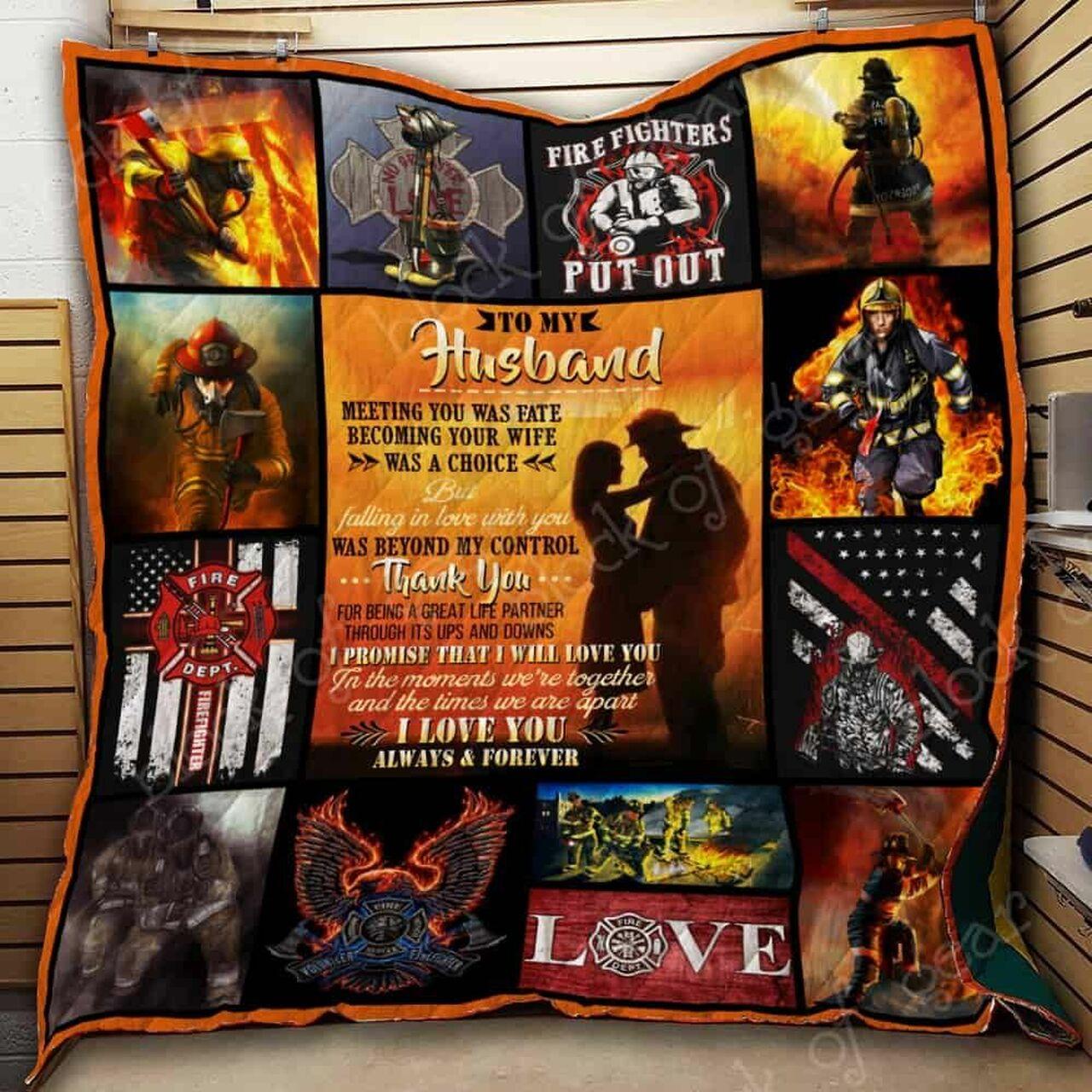 Firefighter To My Husband Cl2100178Mdq Quilt Blanket and Home Decor