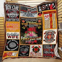 Firefighter Wifey Cl18100272Mdq Quilt Blanket and Home Decor