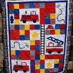 Firetruck Hur Quilt oo and Home Decor