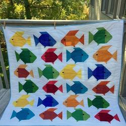 Fish Cla1110251Q Quilt Blanket and Home Decor