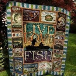 Fishing Ah Quilt Derquf and Home Decor